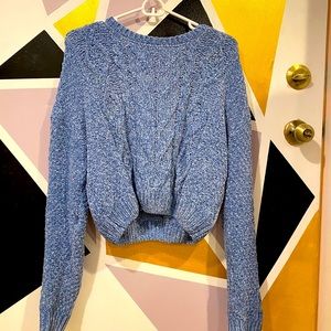 Blue fuzzy sweater